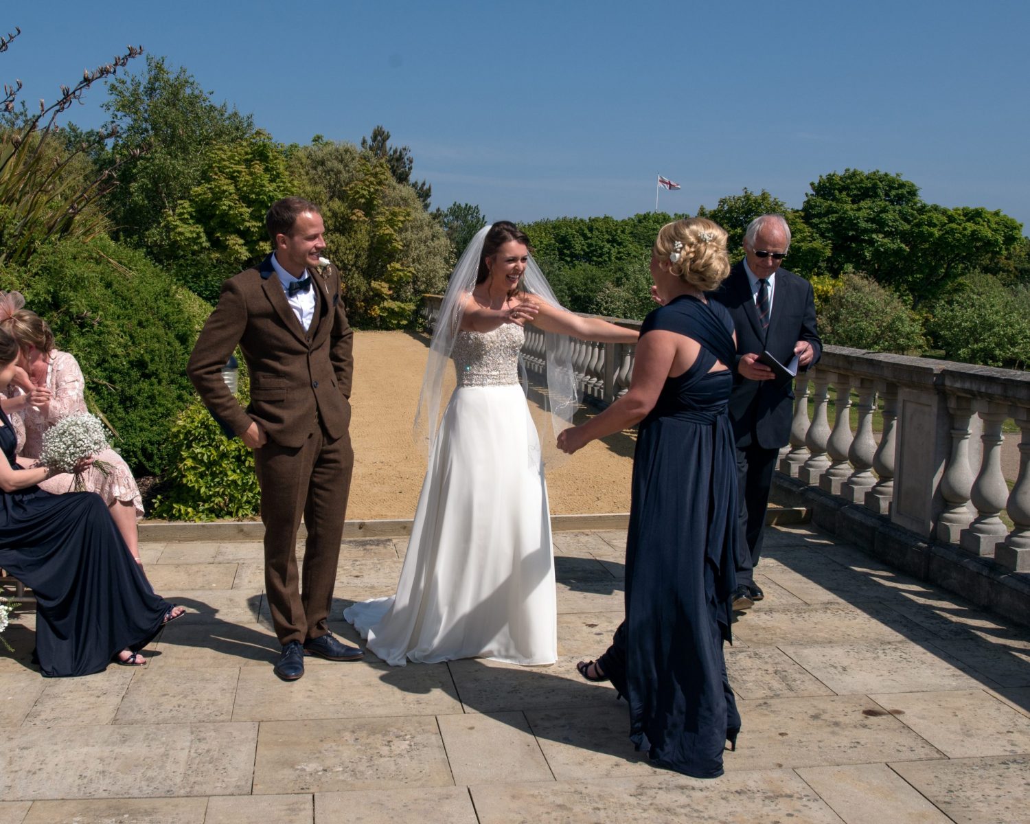 outdoor ceremony at Seaham Hall
